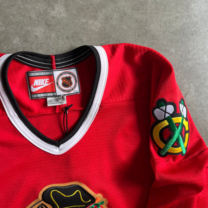 Vintage Nike Chicago Blackhawks NHL Red Hockey Jersey
