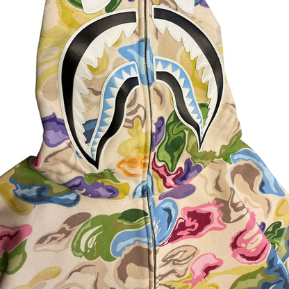 A Bathing Ape Art Camo Shark Full Zip Hoodie