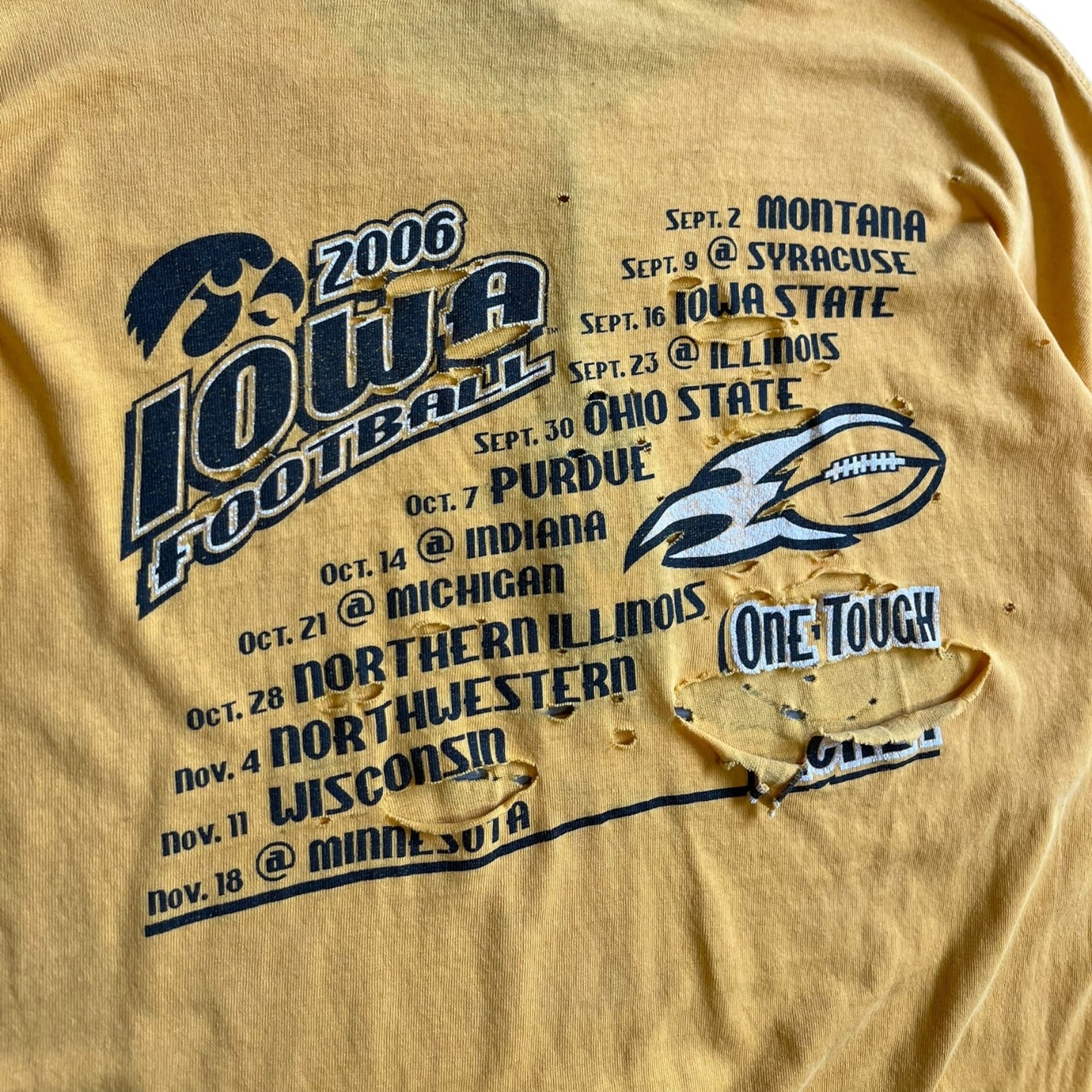 Y2K ‘06 Thrashed Iowa Football One Touch Ticket Tee