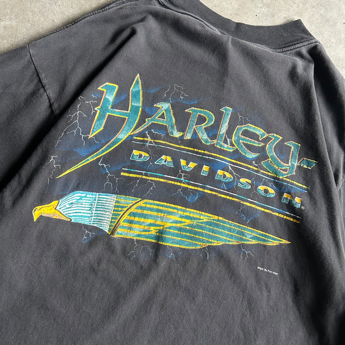 Vintage 90s Harley Davidson Graphic Pocket Tee Longsleeve T Shirt