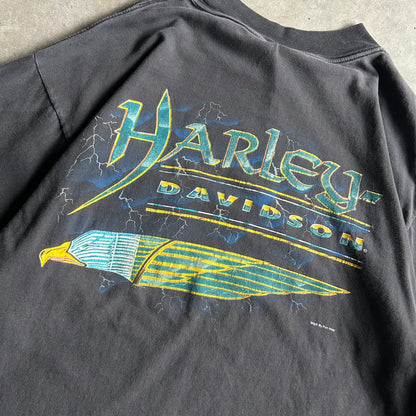 Vintage 90s Harley Davidson Graphic Pocket Tee Longsleeve T Shirt