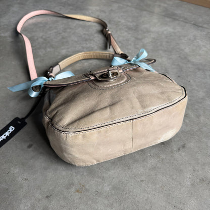 Coach 70th Anniversary Mini Willis Green/Tan Turnlock Bag