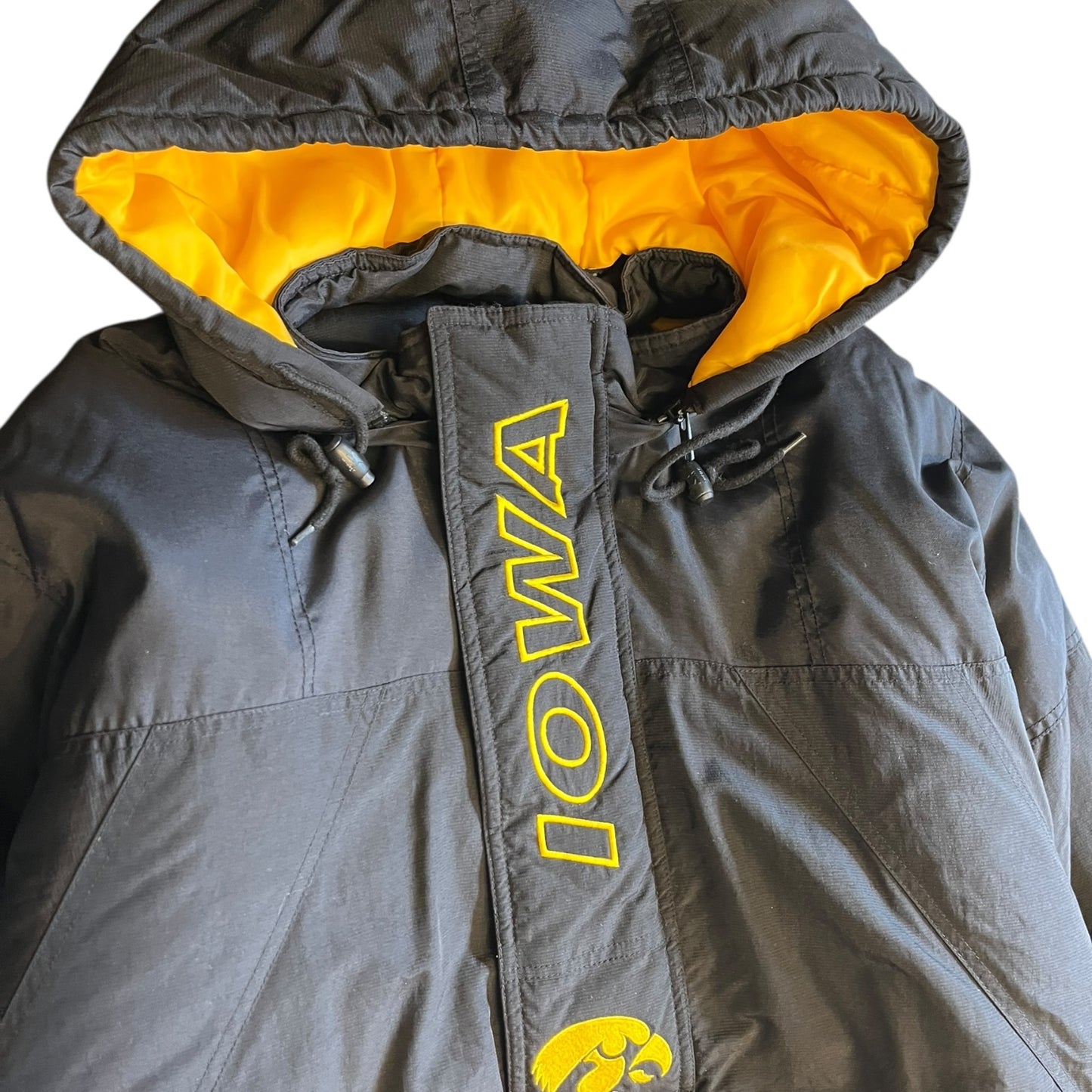 Vintage Starter Iowa Hawkeyes 1/4 Zip Puffer Jacket