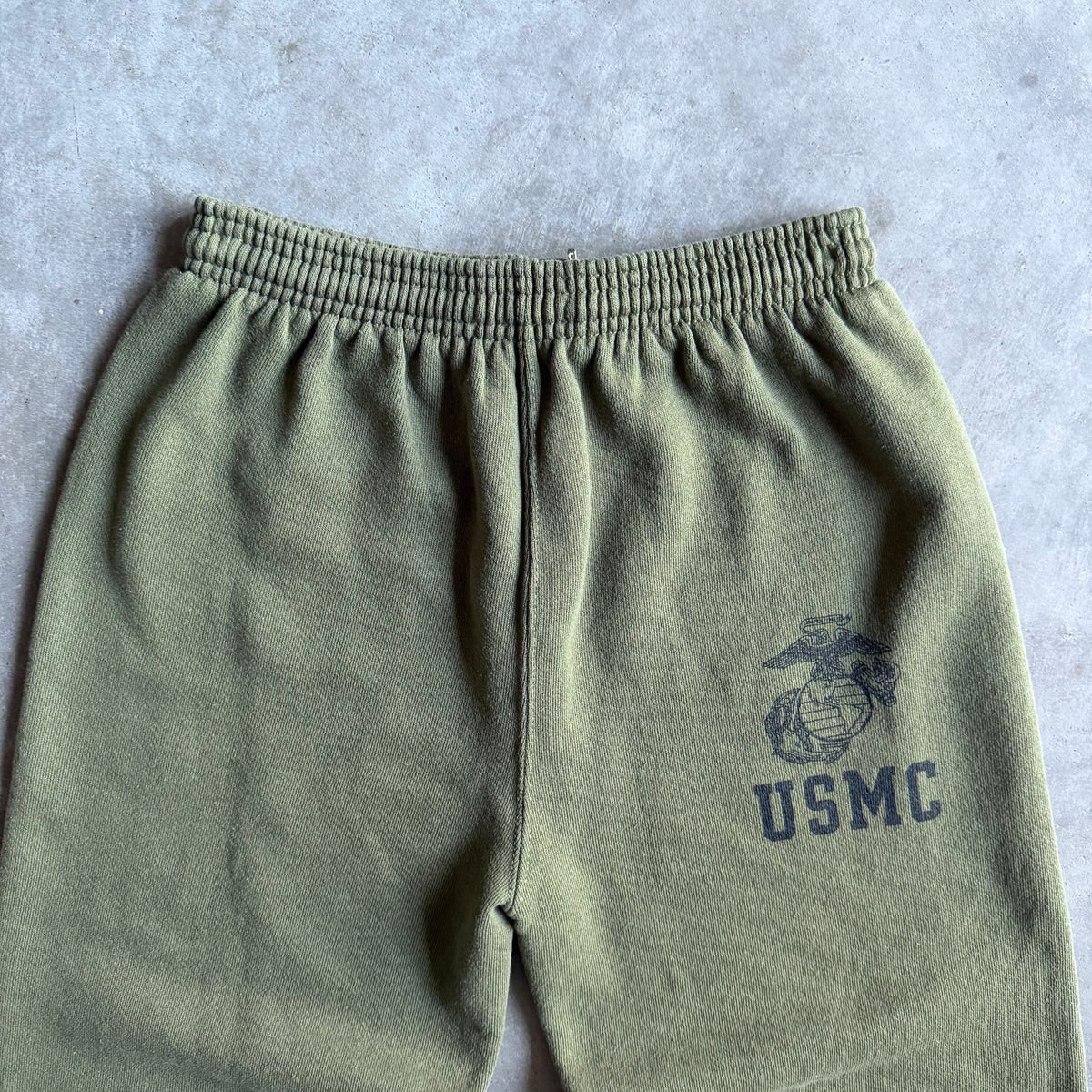 Y2K USMC Eagle Crest Army Green Sweatpants