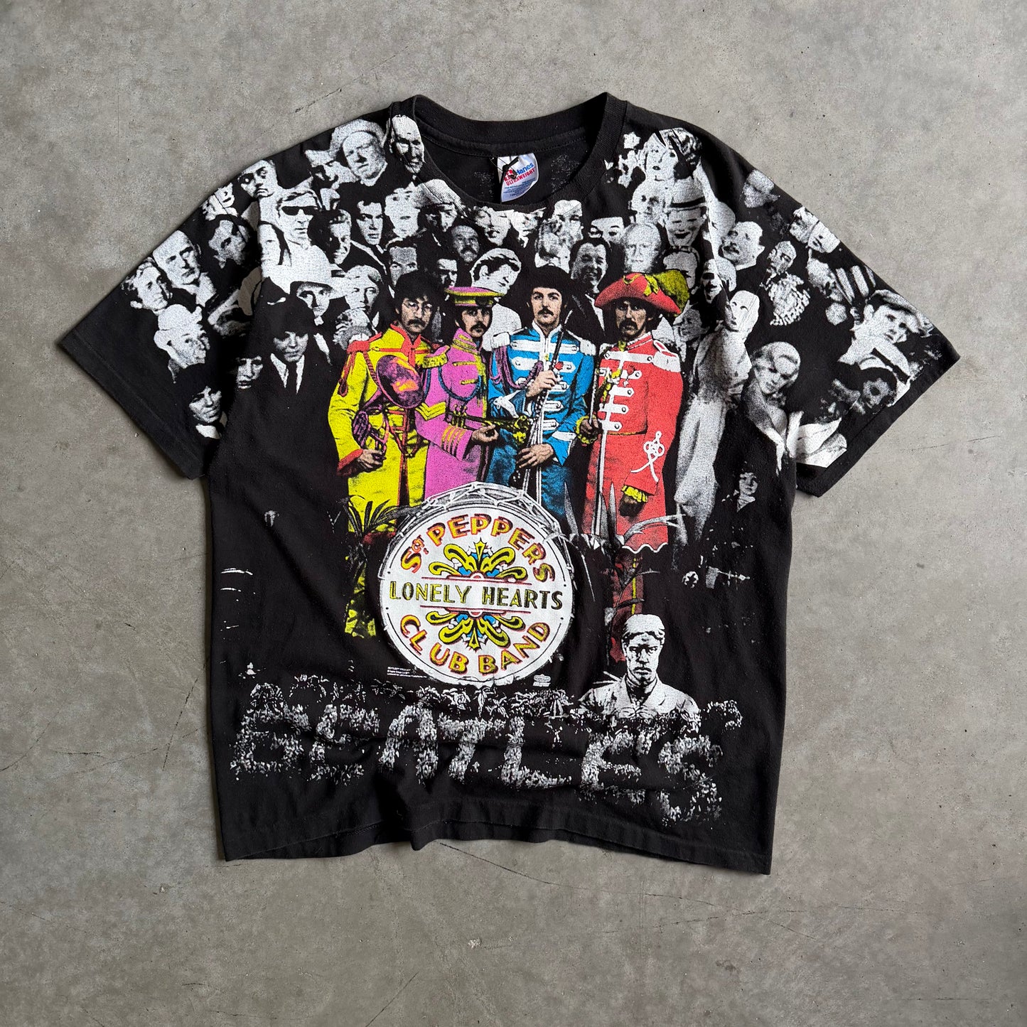 Vintage Beatles Sgt. Pepper's Lonely Hearts Club Band Album AOP Tee