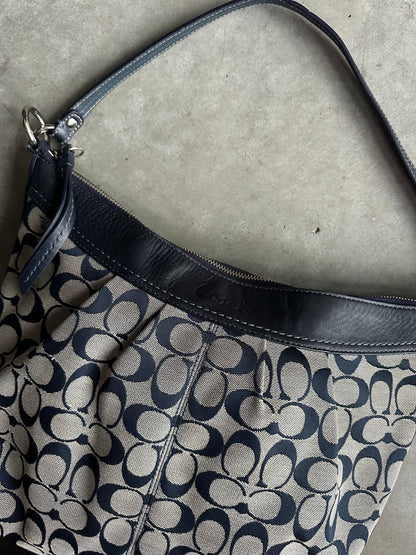 Coach Y2K Navy Blue Signature Ashley Hobo