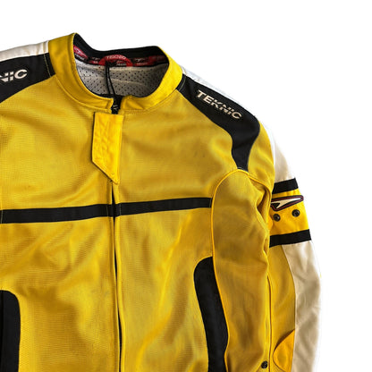 Teknic Padded Yellow White Motorcycle Jacket