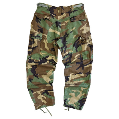 Vintage Woodland Camo Army Surplus Cargo Pants