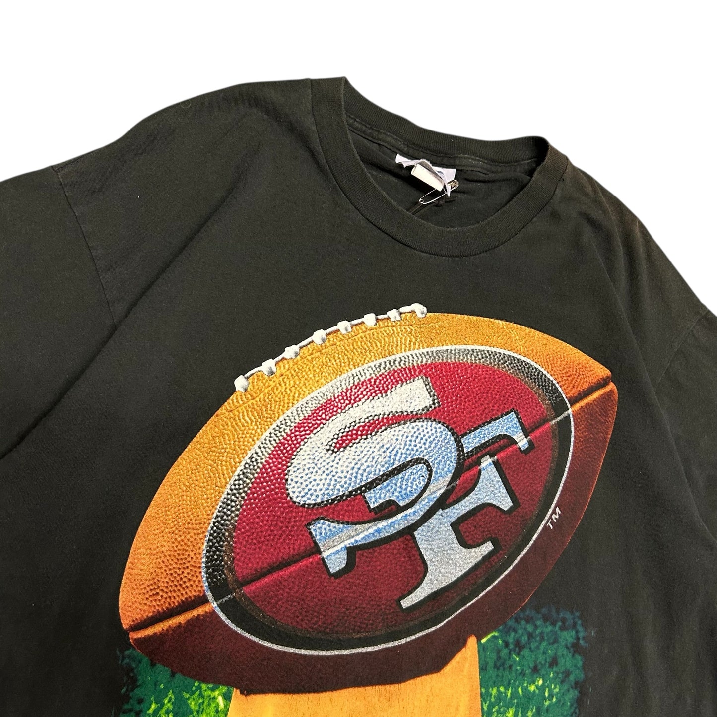 Vintage NFL 49ers Kick Off Football Black Tee
