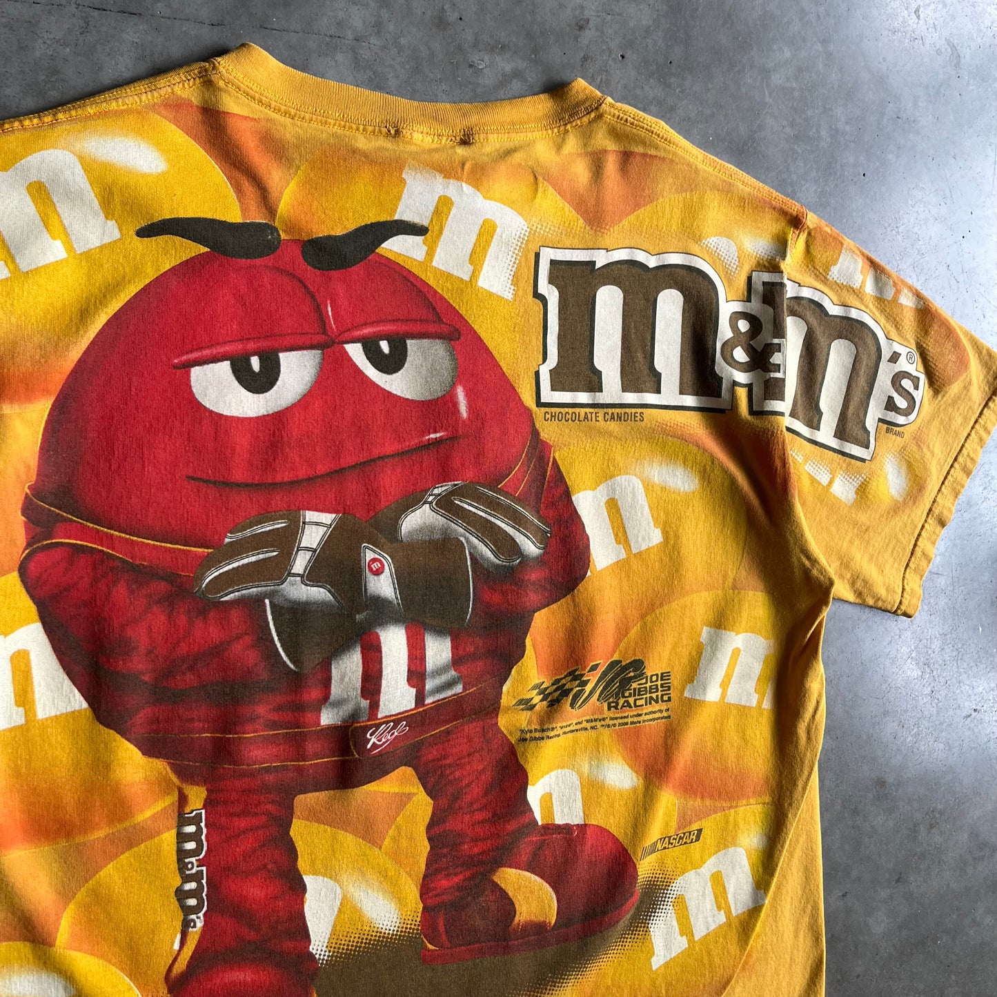 Y2K Kyle Busch NASCAR M&M’s AOP Yellow Tee