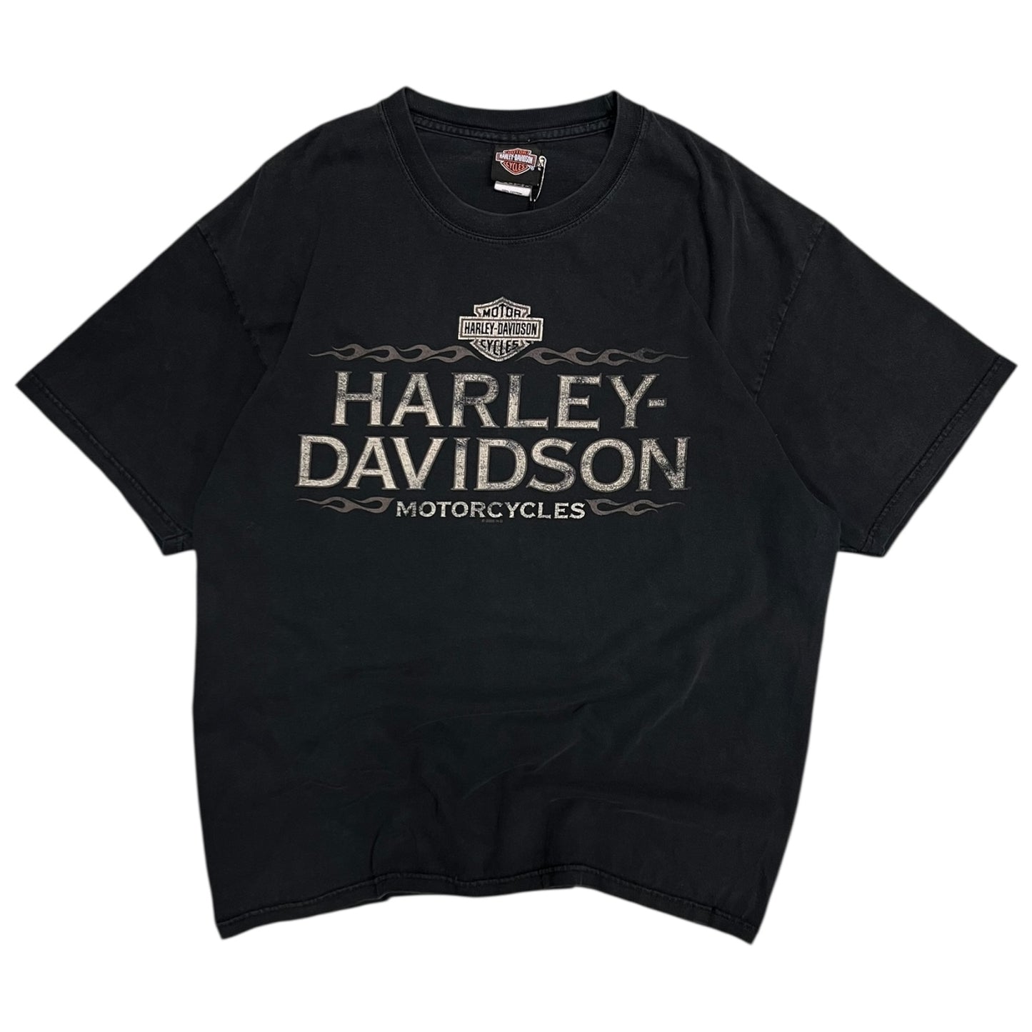 Y2K Harley Davidson Flaming Back Logo Tee