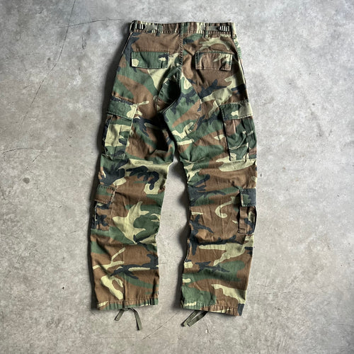 Vintage Military Woodland Army Cargo Pants