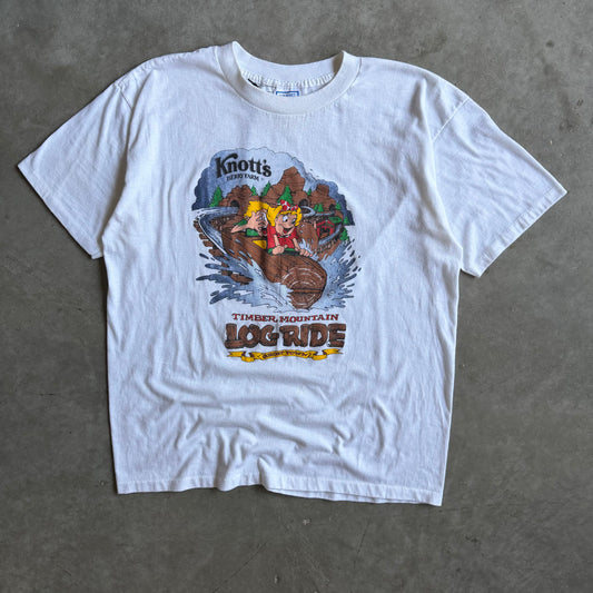 Vintage Knotts Berry Farm Timber Mountain Log Ride Ghost Town T Shirt