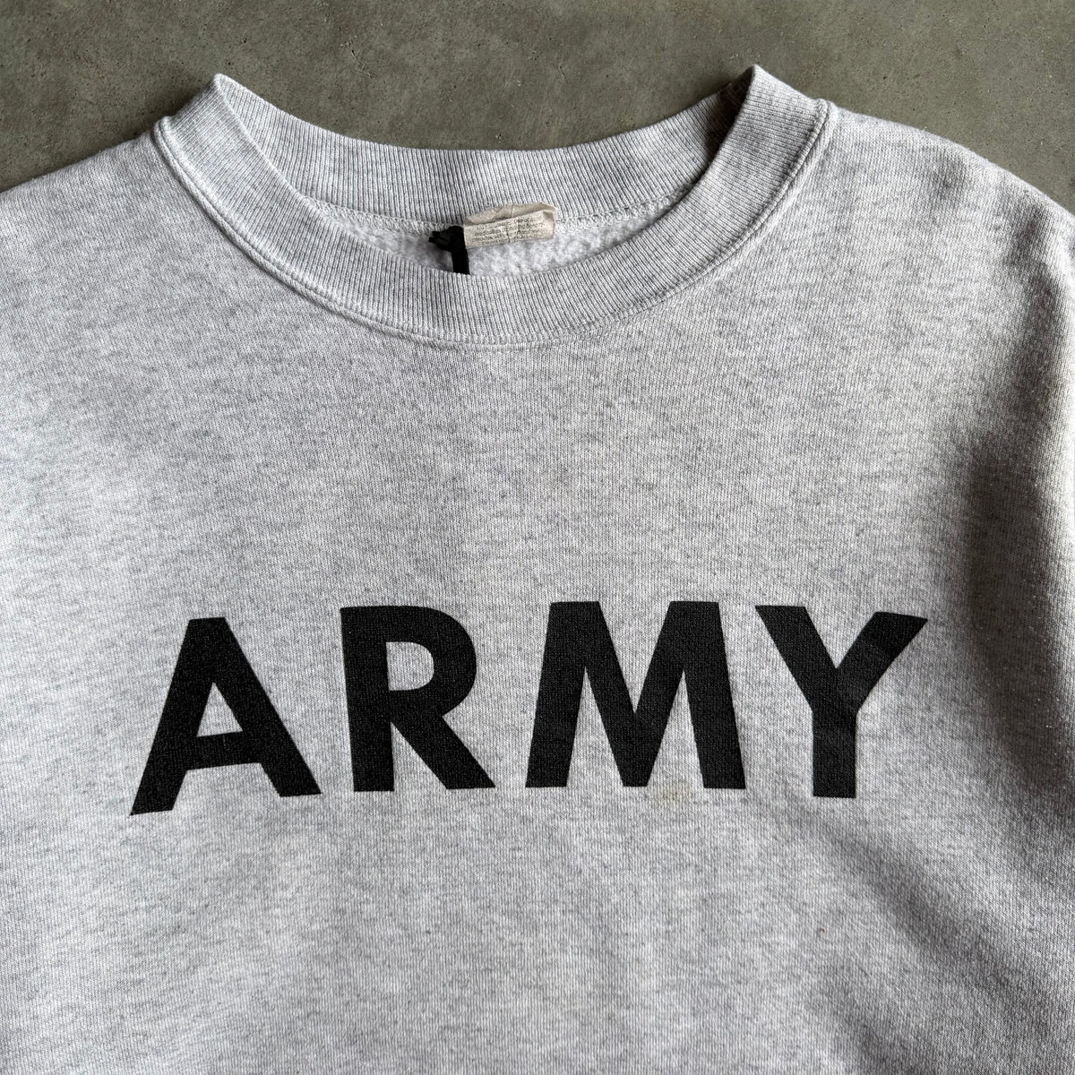 Vintage US Army Spellout Heather Grey Crewneck