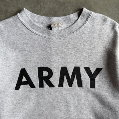 Vintage US Army Spellout Heather Grey Crewneck