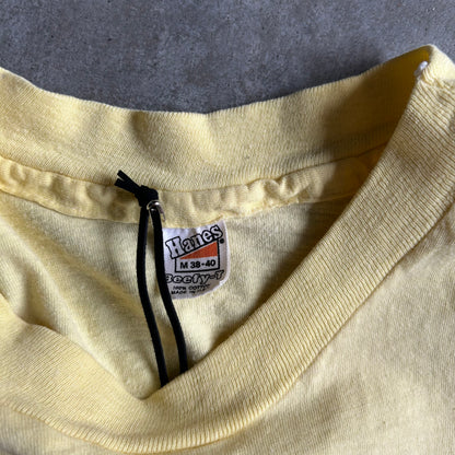 70s Hungarian United States Marines Hanes Yellow Tee