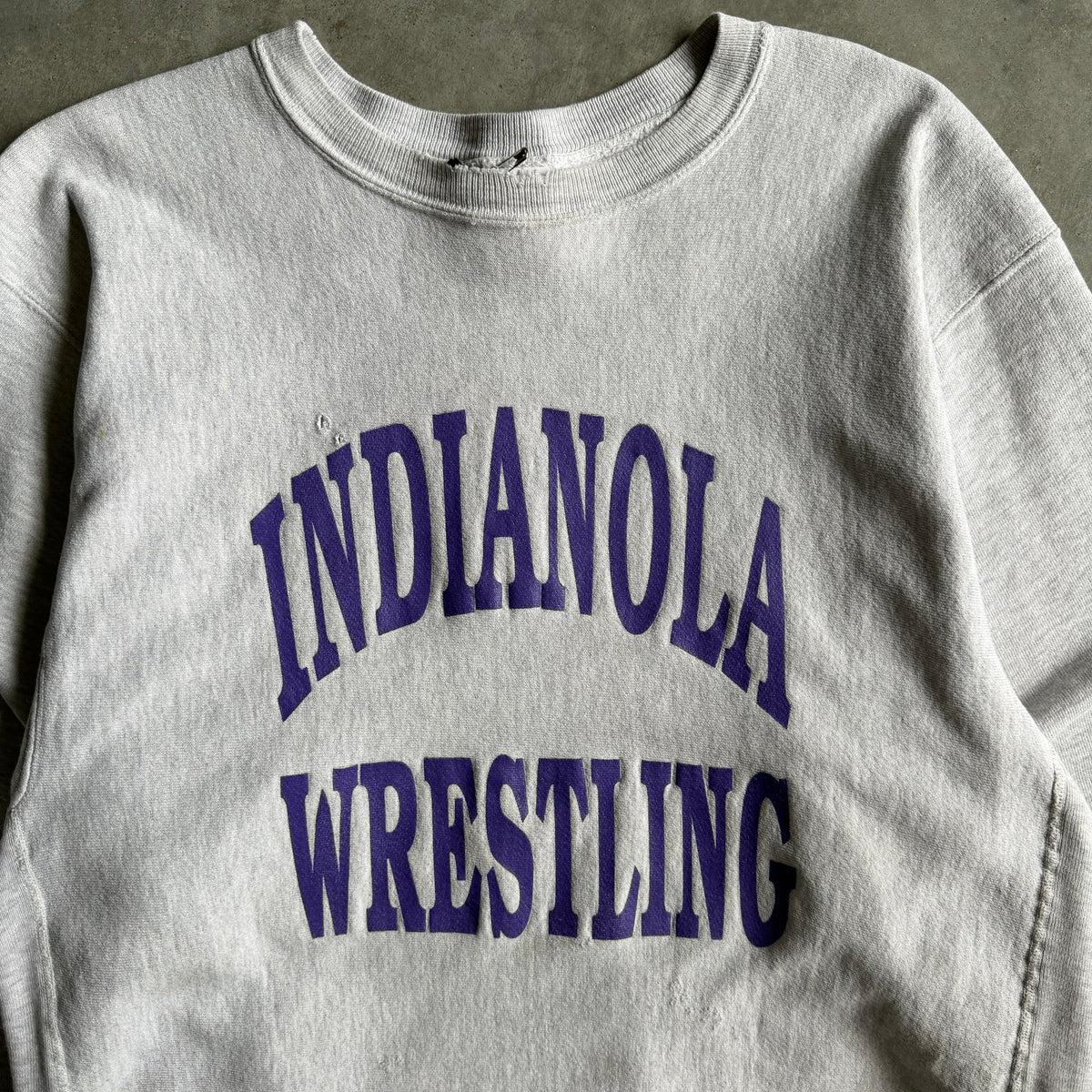 Vintage 90s Champion Reverse Weave Indianola Wrestling Sweatshirt