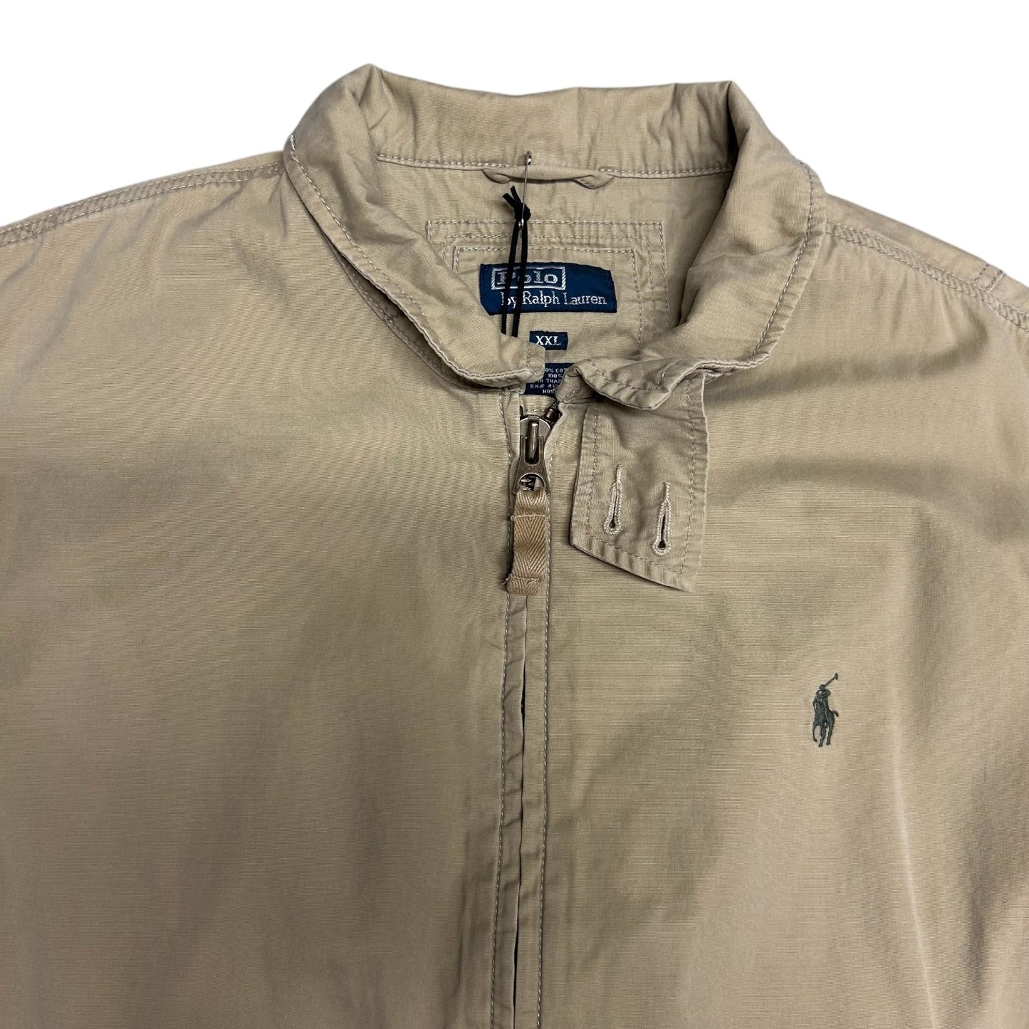 Vintage Polo Tan Zip-Up Harrington Jacket