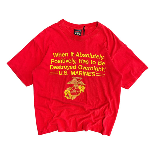 Y2K Marines ‘Destroyed Overnight’ Red Tee