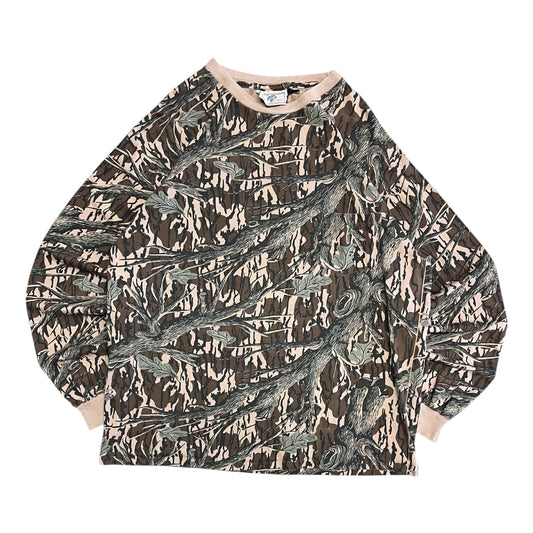 Vintage Mossy Oak Camo Longsleeve Pocket T Shirt