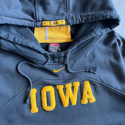 Vintage Iowa Hawkeyes Chenille Nike Center Swoosh Hoodie