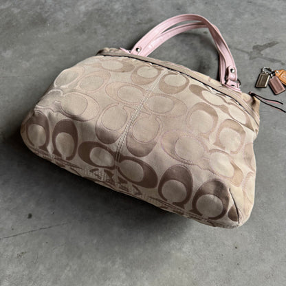 Coach Y2K Poppy Signature Pink Satin Tote Bag