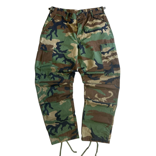 Y2K Woodland Army Camo Cargo Pants