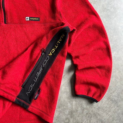 Y2K Nautica Competition Red Fleece 1/4 Zip