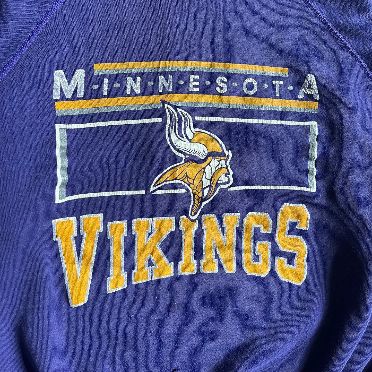 Vintage Minnesota Vikings Graphic Raglan Sweatshirt