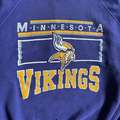 Vintage Minnesota Vikings Graphic Raglan Sweatshirt