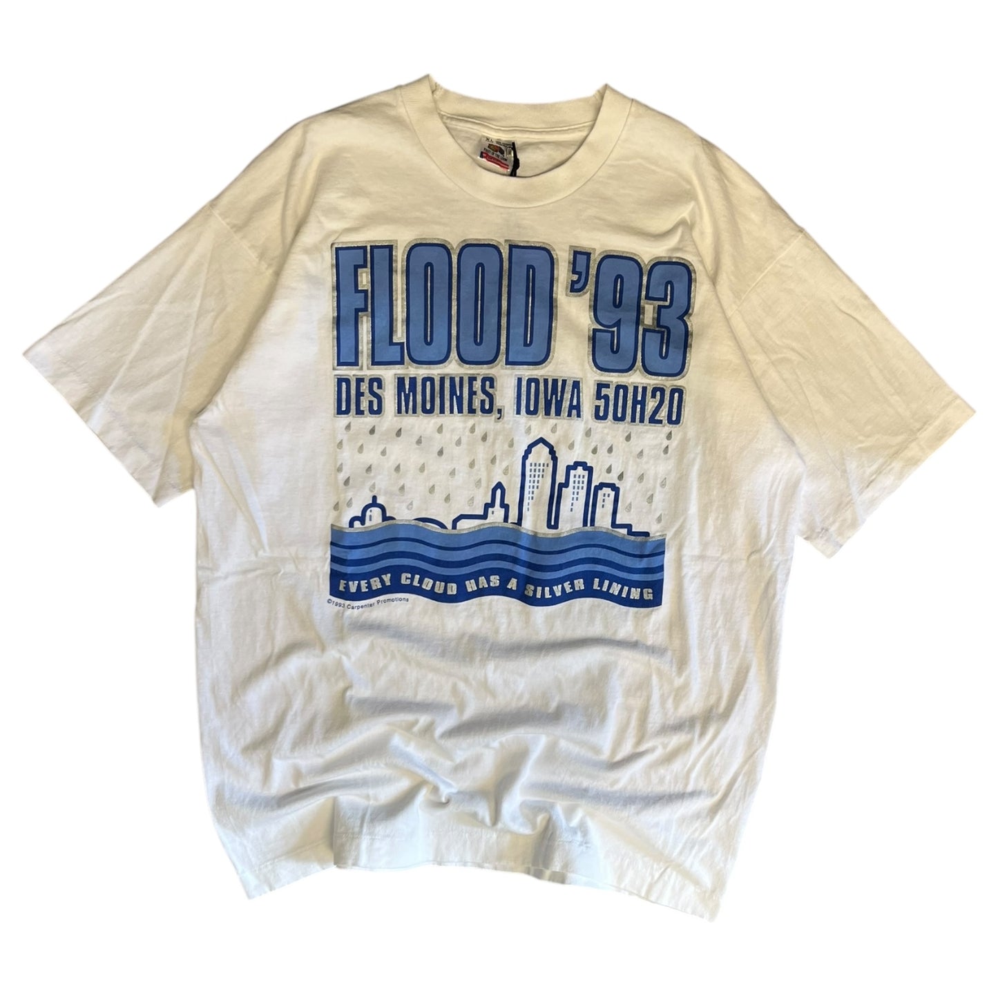 Vintage ‘93 Iowa Flood “Every Cloud Has a Silver Lining” Tee