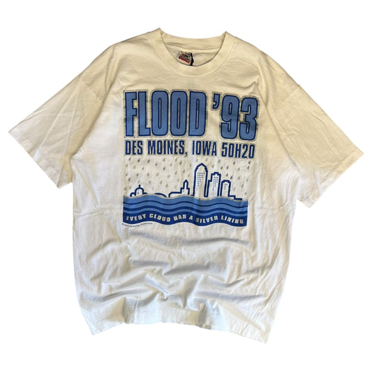 Vintage ‘93 Iowa Flood “Every Cloud Has a Silver Lining” Tee