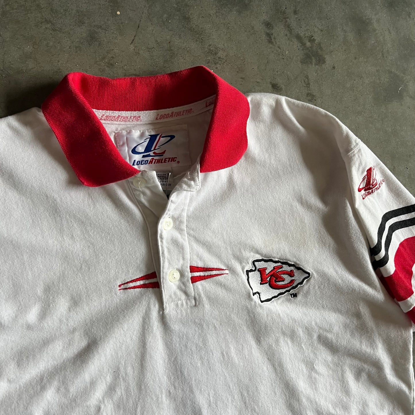 Vintage Logo Athletic Kansas City Chiefs Diamond Polo Shirt