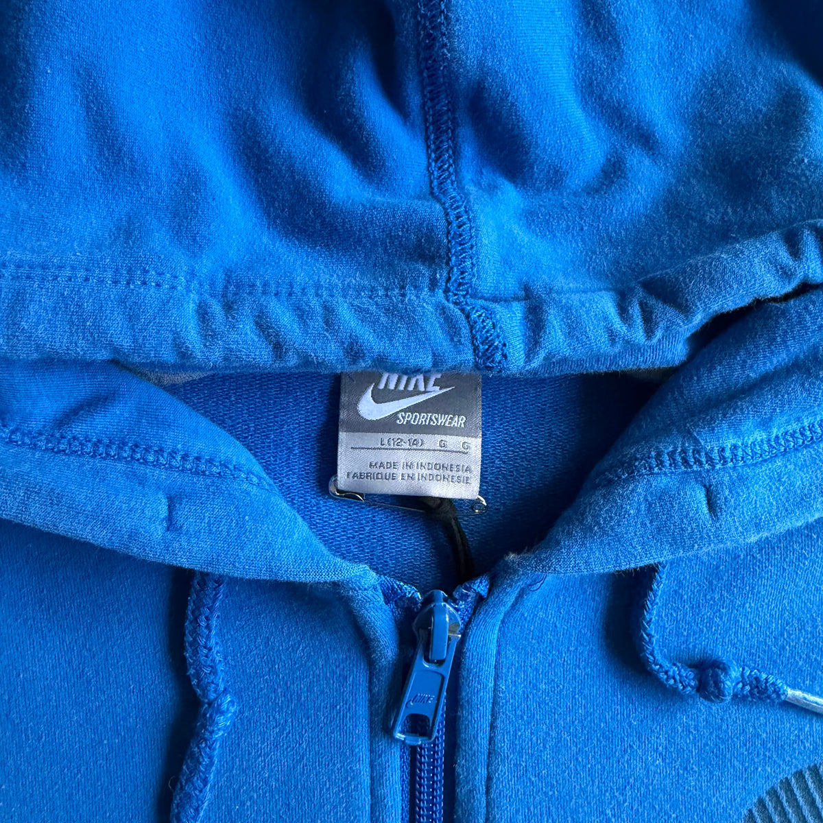 Y2K Nike Sideways Spell-Out Zip-Up Hoodie