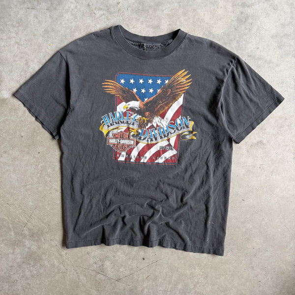Vintage Harley Davidson America’s Legend Eagle Flag T Shirt