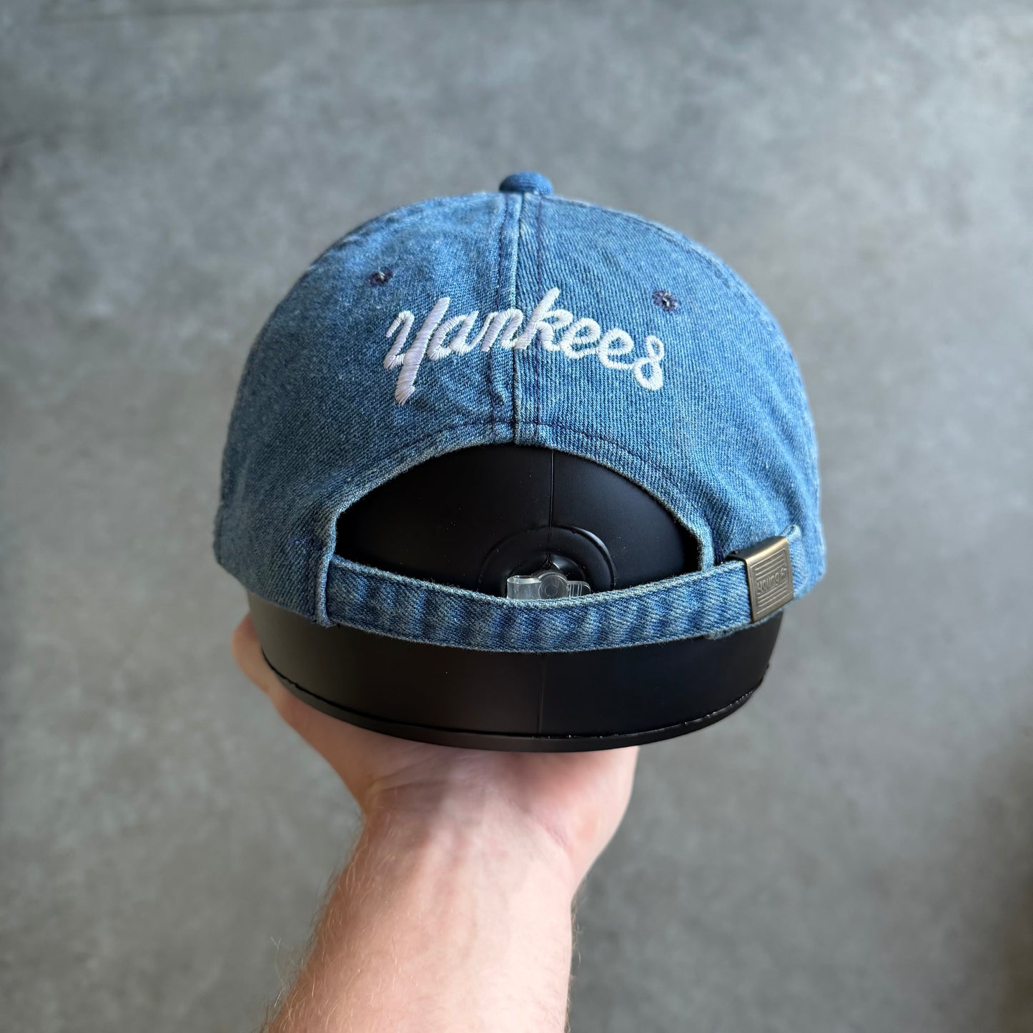 Y2K Youngan New York Yankees Denim Strap Back Hat