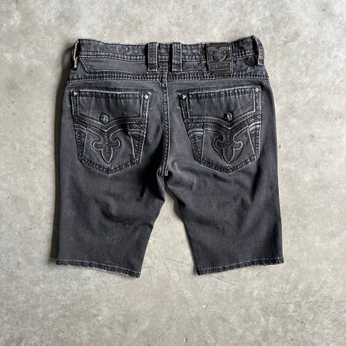 Y2K Rock Revival Black Le Fleur Tabby Shorts