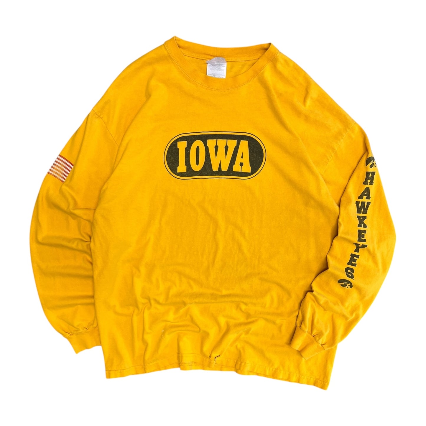 Vintage Iowa Hawkeyes Logo Long Sleeve Tee