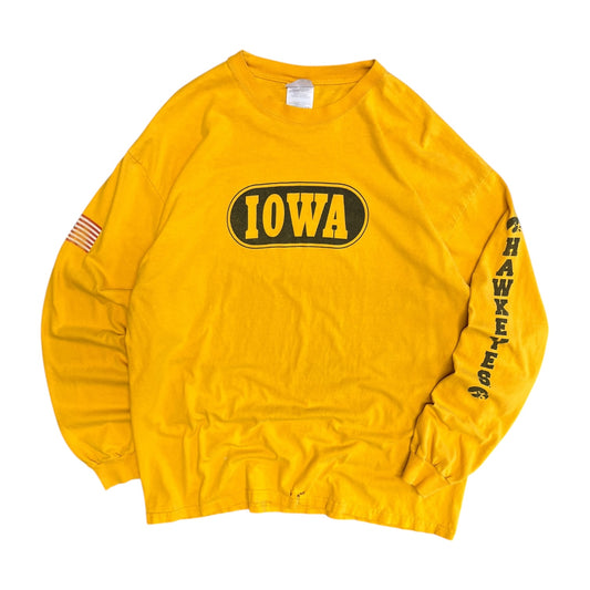 Vintage Iowa Hawkeyes Logo Long Sleeve Tee