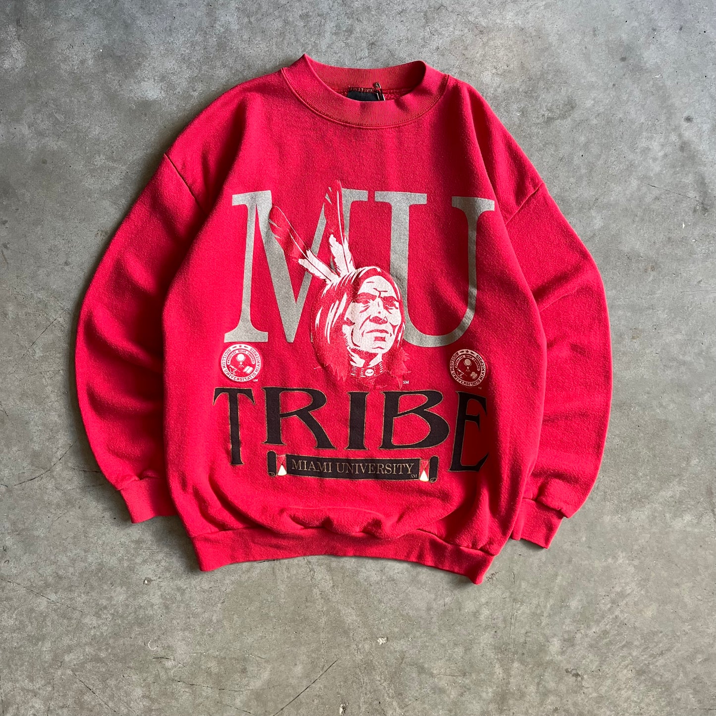 Vintage Miami University Ohio Tribe Crewneck Sweatshirt