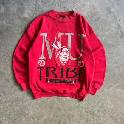 Vintage Miami University Ohio Tribe Crewneck Sweatshirt