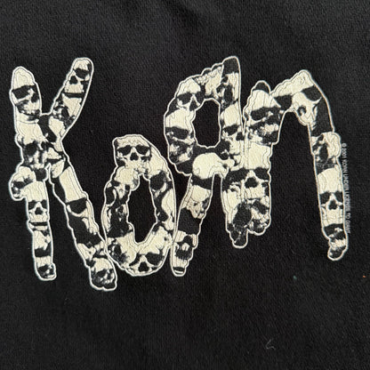 Vintage 2001 Giant Korn Glow In The Dark Skull Logo Hoodie