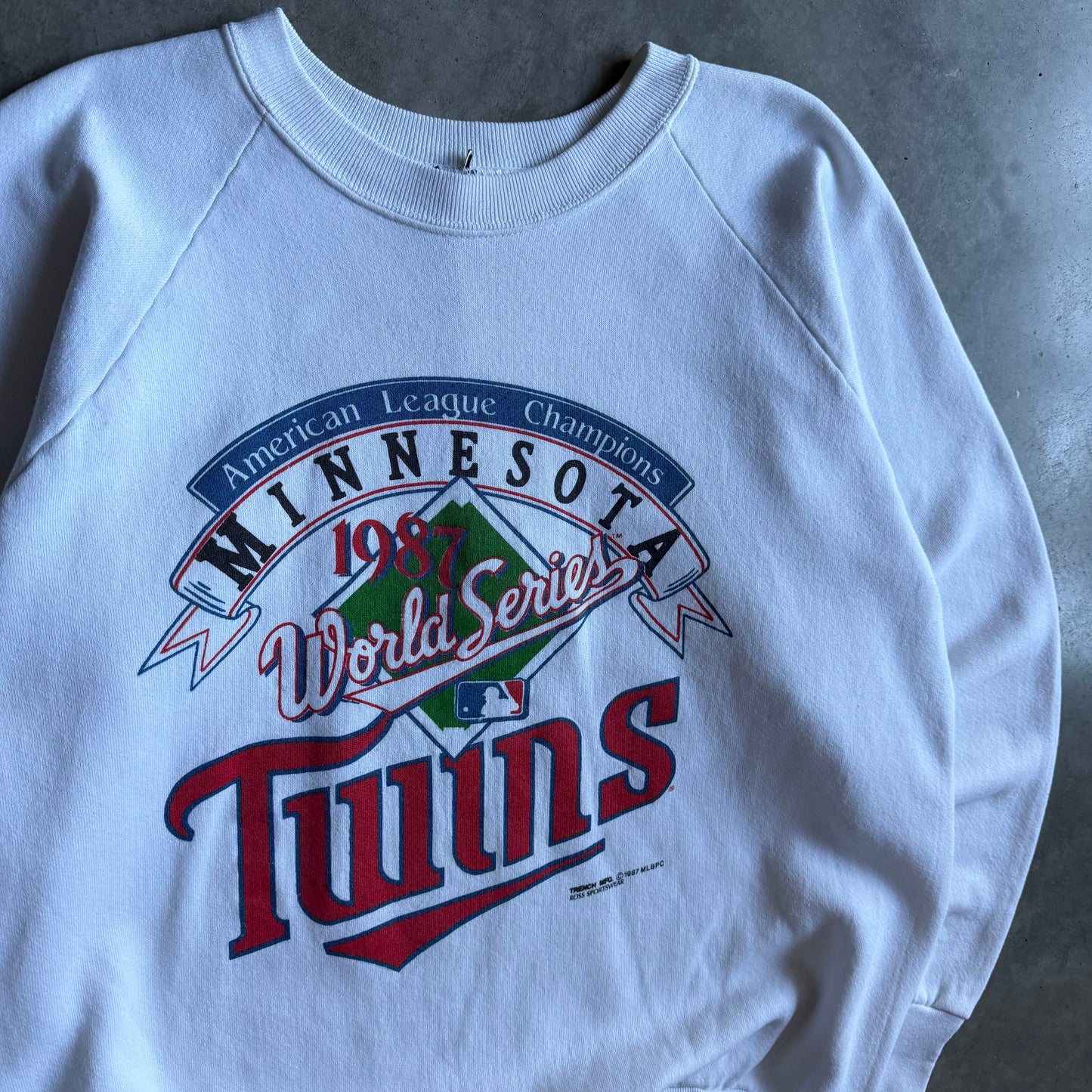 1987 MLB Minnesota Twins World Series White Sweatshirt