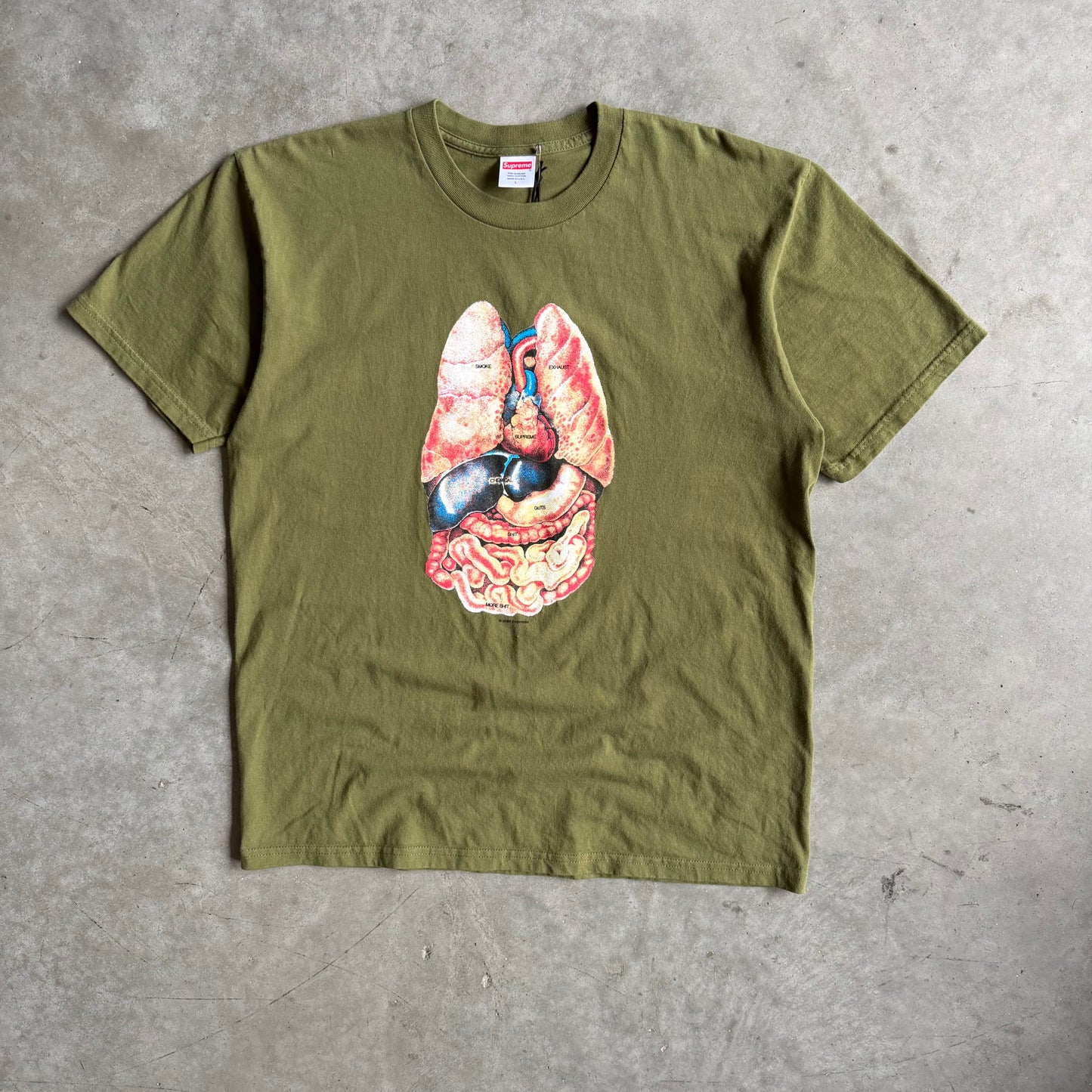 Supreme FW18 “Guts” Army Green Tee