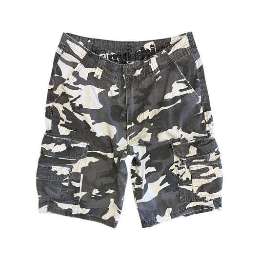 Y2K Machine Snow Camo Cargo Shorts