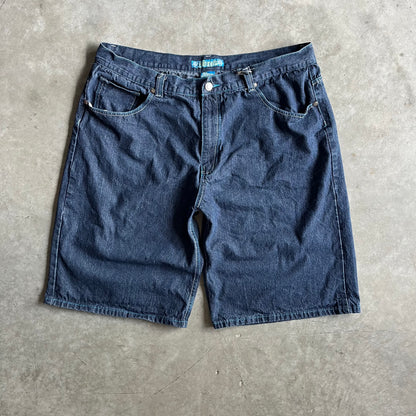 Y2K Jingu Blue Stitch Indigo Jorts