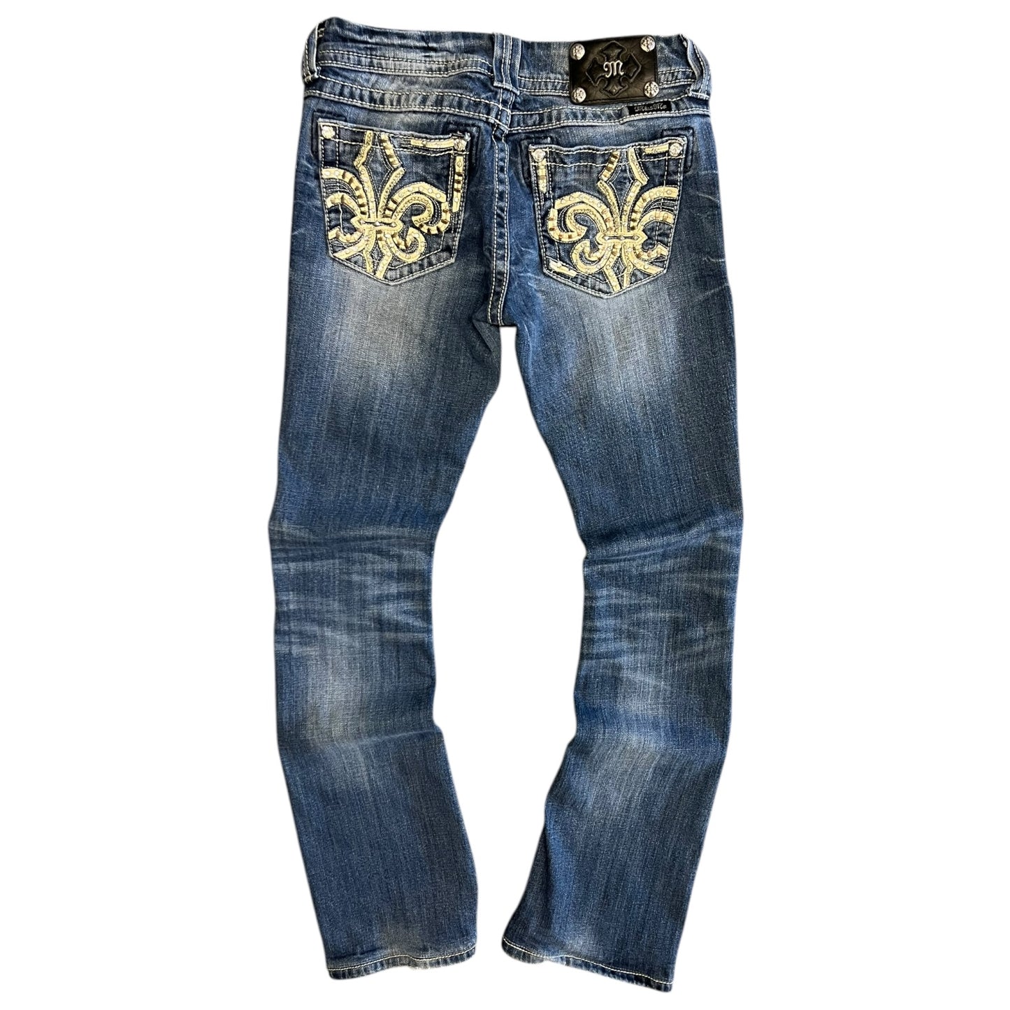 Woman’s Y2K Miss Me Le Fleur Studded Pocket Jeans