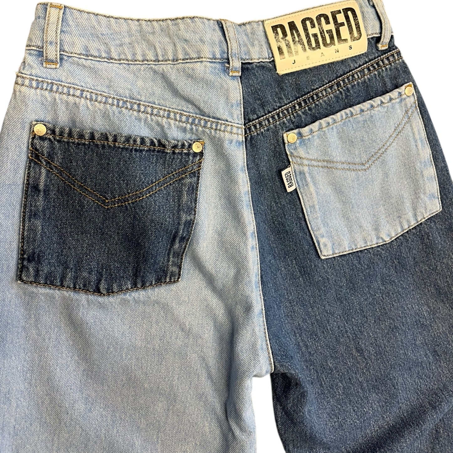 Women’s Ragged Patchwork Mom Jeans
