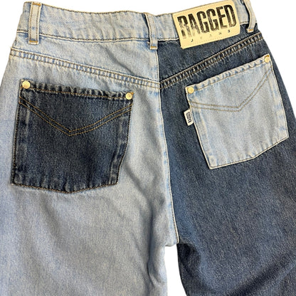 Women’s Ragged Patchwork Mom Jeans