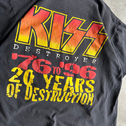 Vintage KISS 20 Years Of Destruction Tour T Shirt